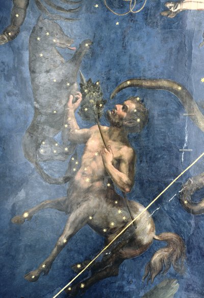 Centaurus, van het plafond van de Sala dello Zodiaco, 1579 door Lorenzo Costa